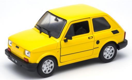 Miniature Fiat 126 1/24 Welly jaune Fiat 126 1/24 Welly jaune miniature