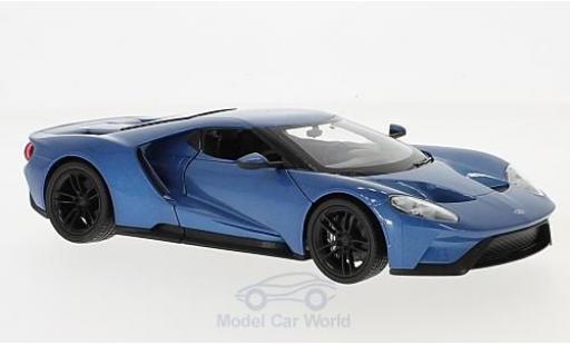 Miniature Ford GT 1/24 Welly metallise bleue 2017 Ford GT 1/24 Welly metallise bleue 2017 miniature