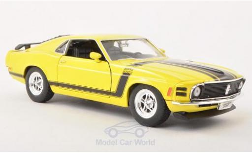 Miniature Ford Mustang 1/24 Welly Boss 302 jaune 1970 ohne Vitrine Ford Mustang 1/24 Welly Boss 302 jaune 1970 ohne Vitrine miniature