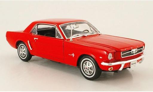 Miniature Ford Mustang 1/24 Welly Coupe rouge 1964 Ford Mustang 1/24 Welly Coupe rouge 1964 miniature