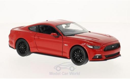 Miniature Ford Mustang GT 1/24 Welly GT rouge 2015 Ford Mustang GT 1/24 Welly GT rouge 2015 miniature