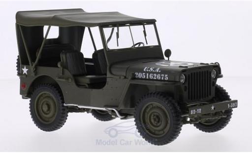 Miniature Jeep Willys 1/18 Welly matt-oliv U.S. Army geschlossen Jeep Willys 1/18 Welly matt-oliv U.S. Army geschlossen miniature