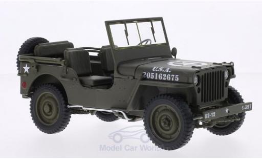 Miniature Jeep Willys 1/18 Welly matt-oliv U.S. Army offen Jeep Willys 1/18 Welly matt-oliv U.S. Army offen miniature