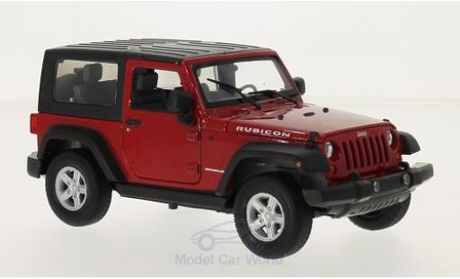 Miniature Jeep Wrangler 1/24 Welly rouge Jeep Wrangler 1/24 Welly rouge miniature