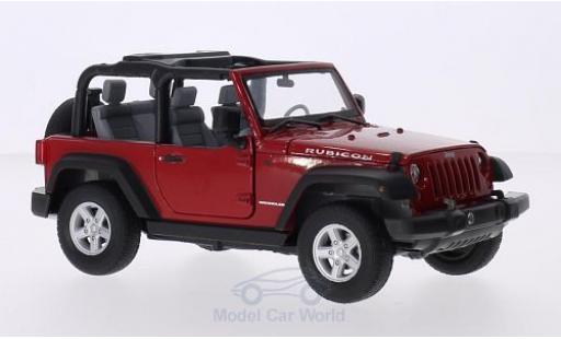 Miniature Jeep Wrangler 1/24 Welly rouge 2007 Jeep Wrangler 1/24 Welly rouge 2007 miniature
