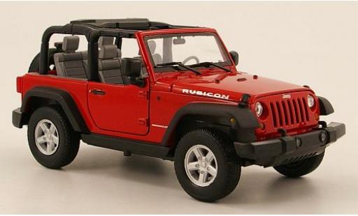 Miniature Jeep Wrangler 1/24 Welly Rubicon rouge 2007 1:24 Jeep Wrangler 1/24 Welly Rubicon rouge 2007 1:24 miniature