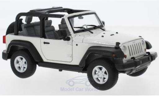 Miniature Jeep Wrangler 1/24 Welly Rubicon blanche 2007 Jeep Wrangler 1/24 Welly Rubicon blanche 2007 miniature