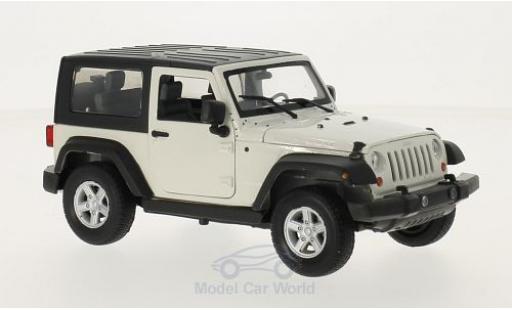 Miniature Jeep Wrangler 1/24 Welly blanche/noire 2007 Jeep Wrangler 1/24 Welly blanche/noire 2007 miniature