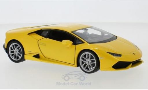 Miniature Lamborghini Huracan 1/24 Welly LP 610-4 metallise jaune Lamborghini Huracan 1/24 Welly LP 610-4 metallise jaune miniature