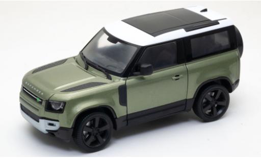 Miniature Land Rover Defender 1/24 Welly verte/blanche 2020 Land Rover Defender 1/24 Welly verte/blanche 2020 miniature