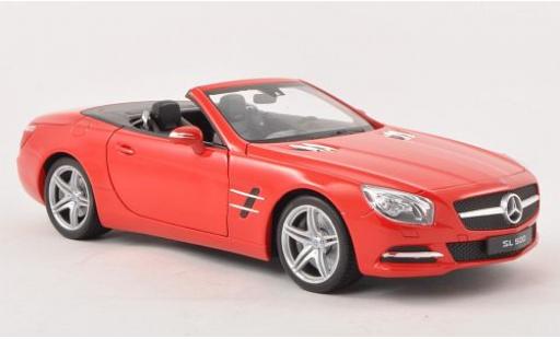 Miniature Mercedes Classe SL 1/18 Welly SL 500 (R231) rouge 2012 Verdeck ouvert Mercedes Classe SL 1/18 Welly SL 500 (R231) rouge 2012 Verdeck ouvert miniature