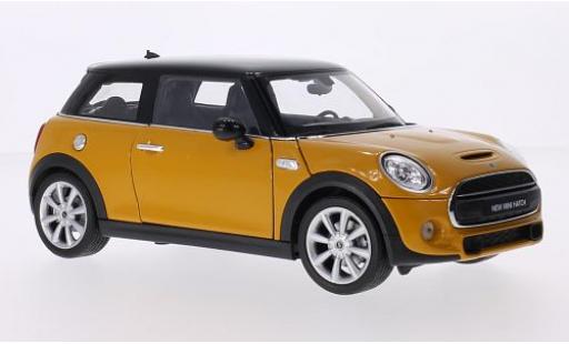 Miniature Mini Cooper 1/18 Welly S jaune 1:18 Mini Cooper 1/18 Welly S jaune 1:18 miniature