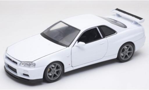 Miniature Nissan Skyline 1/24 Welly GT-R (R34) blanche RHD Nissan Skyline 1/24 Welly GT-R (R34) blanche RHD miniature