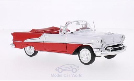 Miniature Oldsmobile Super 88 1/24 Welly Cabriolet rouge/blanche 1955 Oldsmobile Super 88 1/24 Welly Cabriolet rouge/blanche 1955 miniature