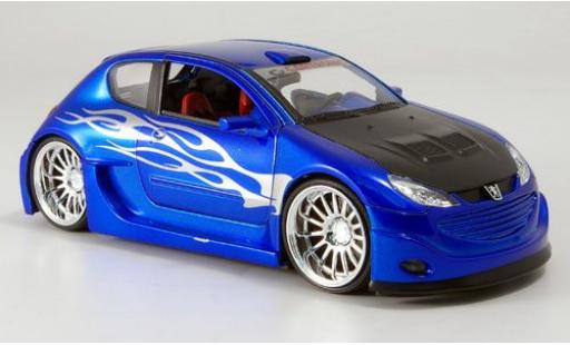Miniature Peugeot 206 1/24 Welly Tuning met.-bleue 1:24 Peugeot 206 1/24 Welly Tuning met.-bleue 1:24 miniature