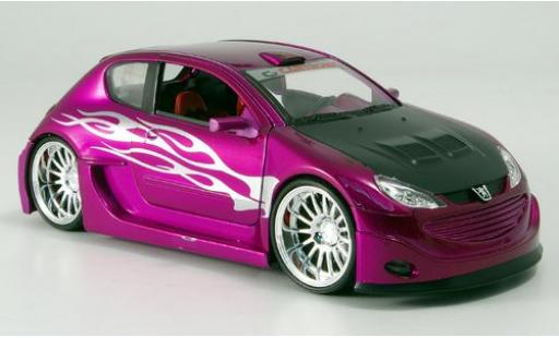 Miniature Peugeot 206 1/24 Welly Tuning met.-lila 1:24 Peugeot 206 1/24 Welly Tuning met.-lila 1:24 miniature
