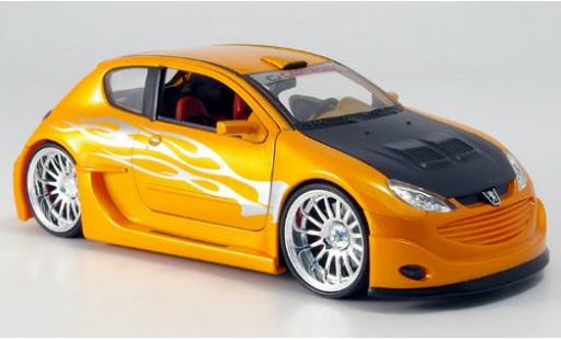 Miniature Peugeot 206 1/24 Welly Tuning orange-gold 1:24 Peugeot 206 1/24 Welly Tuning orange-gold 1:24 miniature