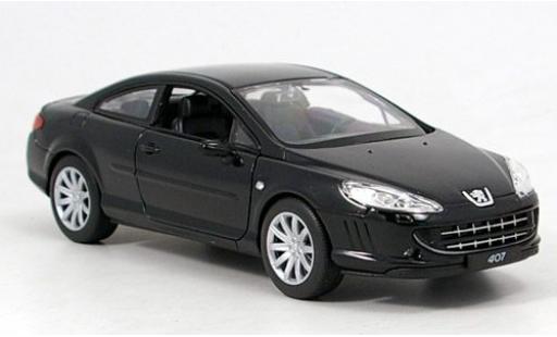 Miniature Peugeot 407 1/24 Welly Coupe noire 1:24 Peugeot 407 1/24 Welly Coupe noire 1:24 miniature