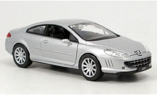 Miniature Peugeot 407 1/24 Welly Coupe grise sans Vitrine Peugeot 407 1/24 Welly Coupe grise sans Vitrine miniature