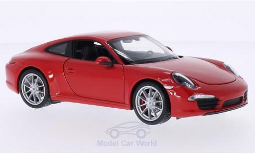 Miniature Porsche 991 S 1/24 Welly 911 () Carrera S rouge Porsche 991 S 1/24 Welly 911 () Carrera S rouge miniature