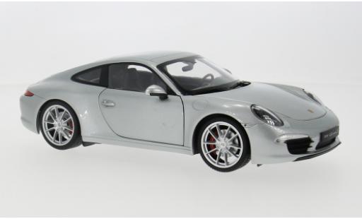 Porsche 991 S 1/18 Welly 911  Carrera grise 2012 1:18 miniature