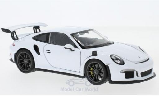 Miniature Porsche 991 GT3 RS 1/24 Welly 911 () GT3 RS blanche 2015 Porsche 991 GT3 RS 1/24 Welly 911 () GT3 RS blanche 2015 miniature