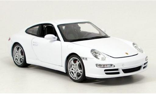 Miniature Porsche 997 S 1/18 Welly 911  Carrera Coupe weiß 1:18 Porsche 997 S 1/18 Welly 911  Carrera Coupe weiß 1:18 miniature