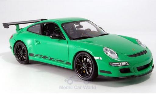 Porsche 997 1/18 Welly 911 ()GTR3 RS verte ohne Vitrine miniature