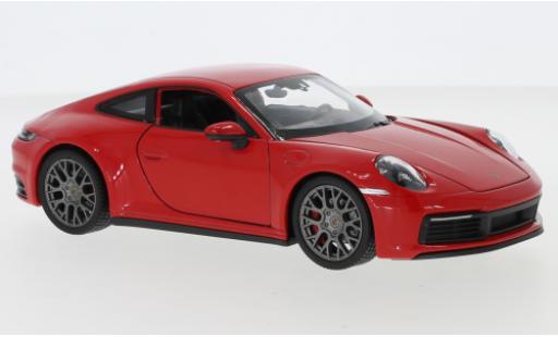 Miniature Porsche 911 1/24 Welly Carrera 4S rouge Porsche 911 1/24 Welly Carrera 4S rouge miniature