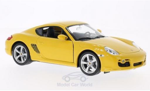 Miniature Porsche Cayman S 1/24 Welly S jaune Porsche Cayman S 1/24 Welly S jaune miniature