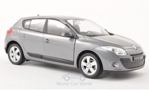 Miniature Renault Megane 1/24 Welly metallise grise 2009 Renault Megane 1/24 Welly metallise grise 2009 miniature