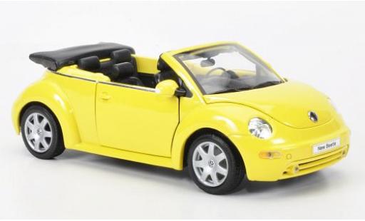 Miniature Volkswagen New Beetle 1/24 Welly Cabrio jaune 2006 1:24 Volkswagen New Beetle 1/24 Welly Cabrio jaune 2006 1:24 miniature
