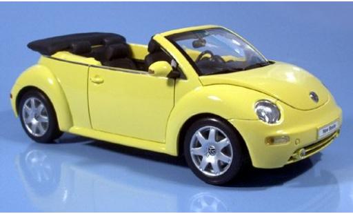 Volkswagen New Beetle 1/18 Welly Cabriolet jaune 2003 1:18 miniature