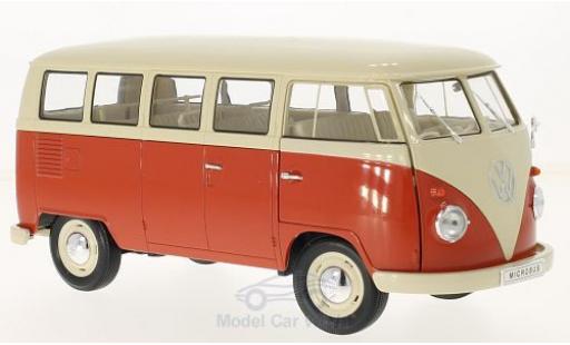 Miniature Volkswagen T1 1/18 Welly beige/rouge 1963 Bus Volkswagen T1 1/18 Welly beige/rouge 1963 Bus miniature
