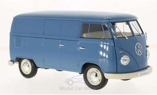 Miniature Volkswagen T1 B 1/18 Welly bleue 1963 Kastenwagen Volkswagen T1 B 1/18 Welly bleue 1963 Kastenwagen miniature