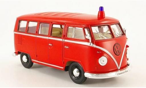 Miniature Volkswagen T1 1/24 Welly Bus Feuerwehr 1962 1:24 Volkswagen T1 1/24 Welly Bus Feuerwehr 1962 1:24 miniature