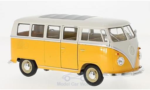 Miniature Volkswagen T1 B 1/24 Welly Bus jaune/blanche 1963 Volkswagen T1 B 1/24 Welly Bus jaune/blanche 1963 miniature