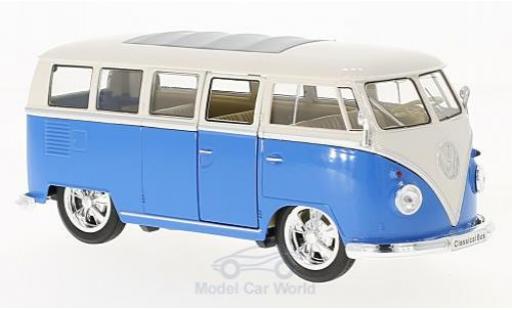 Miniature Volkswagen T1 B 1/24 Welly Bus Low Rider bleue/blanche 1963 Volkswagen T1 B 1/24 Welly Bus Low Rider bleue/blanche 1963 miniature