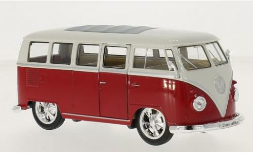 Miniature Volkswagen T1 1/24 Welly Bus Low Rider rouge/blanche 1963 Volkswagen T1 1/24 Welly Bus Low Rider rouge/blanche 1963 miniature