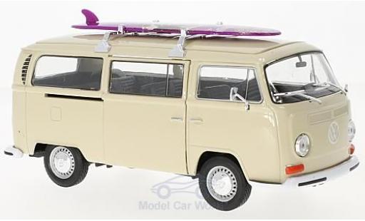 Miniature Volkswagen T2 B 1/24 Welly Bus beige 1972 mit Surfboard Volkswagen T2 B 1/24 Welly Bus beige 1972 mit Surfboard miniature