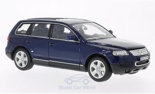 Miniature Volkswagen Touareg 1/24 Welly bleue 2002 Volkswagen Touareg 1/24 Welly bleue 2002 miniature
