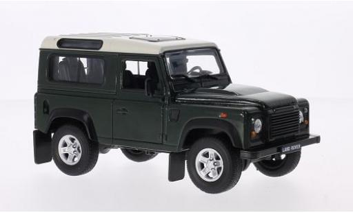 Miniature Land Rover Defender 1/24 Welly vert/blanche Land Rover Defender 1/24 Welly vert/blanche miniature