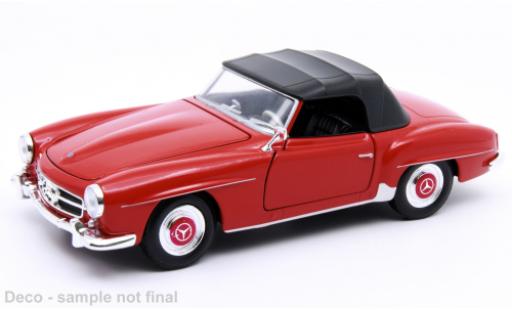 Mercedes 190 1/24 Welly SL (W121) rouge/noire miniature
