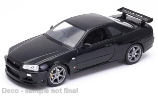 Miniature Nissan Skyline 1/24 Welly GT-R R34 noire Nissan Skyline 1/24 Welly GT-R R34 noire miniature