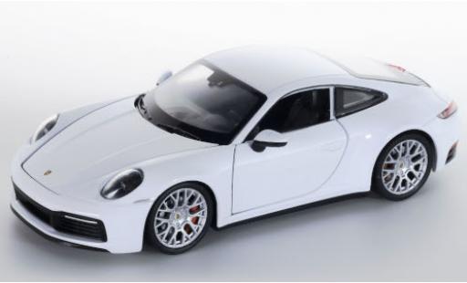 Miniature Porsche 992 4S 1/24 Welly 911 Carrera  blanche 2019 Porsche 992 4S 1/24 Welly 911 Carrera  blanche 2019 miniature