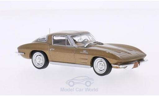 Miniature Chevrolet Corvette C2 1/43 WhiteBox C2 Stingray gold 1963 Chevrolet Corvette C2 1/43 WhiteBox C2 Stingray gold 1963 miniature