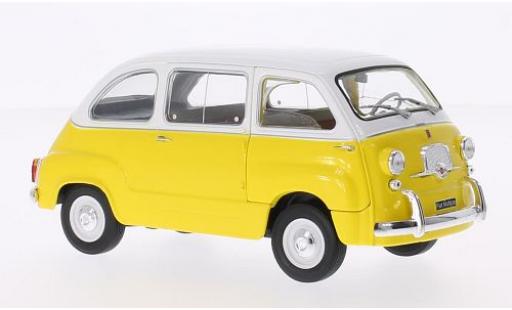 Miniature Fiat 600 1/24 WhiteBox Multipla jaune/blanche 1960 Fiat 600 1/24 WhiteBox Multipla jaune/blanche 1960 miniature