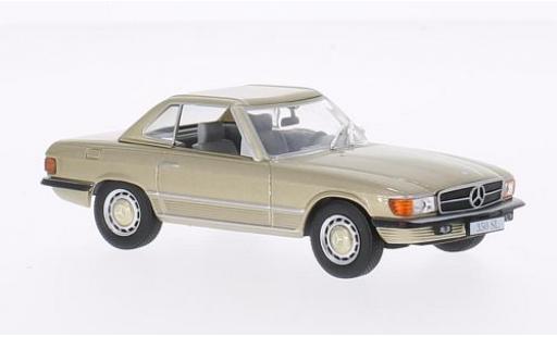 Miniature Mercedes 350 1/43 WhiteBox SL (R107) metallise beige 1971 avec Hardtop Mercedes 350 1/43 WhiteBox SL (R107) metallise beige 1971 avec Hardtop miniature