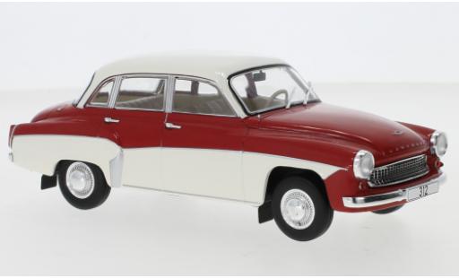 Miniature Wartburg 312 1/24 WhiteBox rouge/blanche Wartburg 312 1/24 WhiteBox rouge/blanche miniature