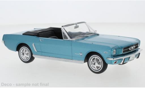 Miniature Ford Mustang 1/24 WhiteBox Cabriolet metallise turquoise clair 1965 Ford Mustang 1/24 WhiteBox Cabriolet metallise turquoise clair 1965 miniature